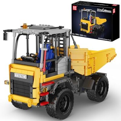 Mould King 17092 Technique Camion à benne articulée 1230 pièces, véhicule de chantier technique télécommandé, camion de chantier radiocommandé, avec application et télécommande 2,4 GHz, jouet Mould King 17092 Technique Camion à benne articulée 1230 pièces, véhicule de chantier technique télécommandé, camion de chantier radiocommandé, avec application et télécommande 2,4 GHz, jouet