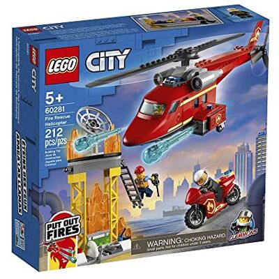 Lego City Fire Rescue Helicopter 60281 Building Kit; Firefighter Toy and Fun Playset for Kids, New 2021 (212 Pieces) Lego City Fire Rescue Helicopter 60281 Building Kit; Firefighter Toy and Fun Playset for Kids, New 2021 (212 Pieces)