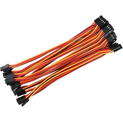 POFET 20pcs 20cm Câbles d'Extension Servo Style JR, Câble d'Extension 3Pin 22AWG 60 Fils Mâle à Femelle Futaba JR pour Avion Télécommandé POFET 20pcs 20cm Câbles d'Extension Servo Style JR, Câble d'Extension 3Pin 22AWG 60 Fils Mâle à Femelle Futaba JR pour Avion Télécommandé