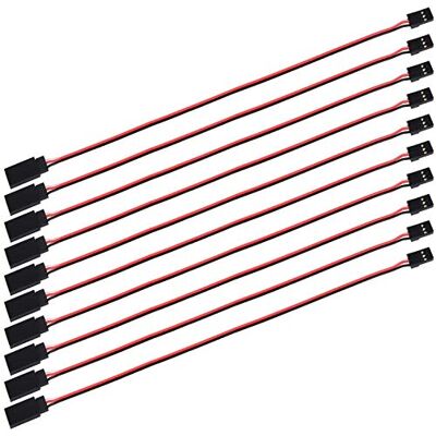 FLY RC 200mm 20cm Câble de rallonge de servo mâle à mâle pour Futaba JR Style Servo Extension Pack de 10 FLY RC 200mm 20cm Câble de rallonge de servo mâle à mâle pour Futaba JR Style Servo Extension Pack de 10