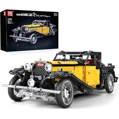 Mould King 13080 Technique Kit de construction pour voitures anciennes, 3564 blocs de serrage Technique Vintage Blocs de construction de voiture (sans moteur) Mould King 13080 Technique Kit de construction pour voitures anciennes, 3564 blocs de serrage Technique Vintage Blocs de construction de voiture (sans moteur)