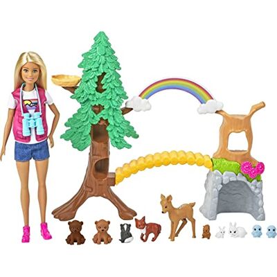 Barbie Métiers coffret Exploratrice de la nature avec poupée blonde et accessoires, jouet pour enfant, GTN60 Barbie Métiers coffret Exploratrice de la nature avec poupée blonde et accessoires, jouet pour enfant, GTN60