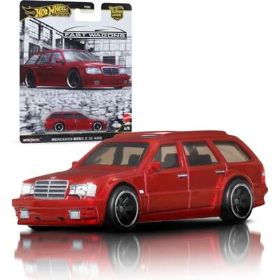 Hot Wheels Premium Car Culture Mercedes-Benz AMG Estate Voiture métallique à collectionner à l'échelle 1:64 Véhicule familial avec pneus Real Riders JBK69 Hot Wheels Premium Car Culture Mercedes-Benz AMG Estate Voiture métallique à collectionner à l'échelle 1:64 Véhicule familial avec pneus Real Riders JBK69
