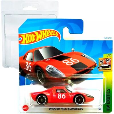 Hot Wheels Porsche 904 Carrera GTS HW Exotiques 1/10 HTD94 Rouge 2024 + Protège-court Carte Frikimonkey Hot Wheels Porsche 904 Carrera GTS HW Exotiques 1/10 HTD94 Rouge 2024 + Protège-court Carte Frikimonkey