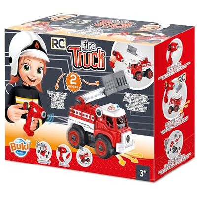 Buki France Buki 9022 Camion de pompier rc, Multicolore. Buki France Buki 9022 Camion de pompier rc, Multicolore.