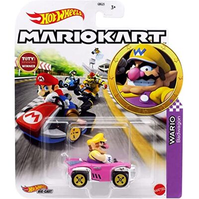 Hot Wheels Mattel Voiture Super Mario Kart Mod Wario Badwagon Échelle 1:64, Multicolore (GRN22) Hot Wheels Mattel Voiture Super Mario Kart Mod Wario Badwagon Échelle 1:64, Multicolore (GRN22)