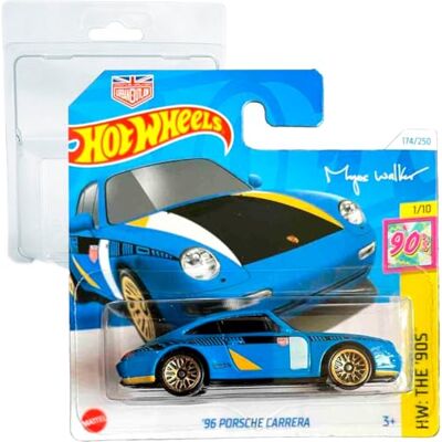 Hot Wheels Porsche Carrera Myles Walker HW : The 90's 1/10 (174/250) HTB03 Bleu 2024 + Protecteur court Card Frikimonkey Hot Wheels Porsche Carrera Myles Walker HW : The 90's 1/10 (174/250) HTB03 Bleu 2024 + Protecteur court Card Frikimonkey