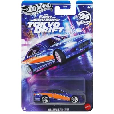 Hot Wheels FAST AND FURIOUS Tokyo Drift Auto NISSAN SILVIA S15 Modèle Die Cast Echelle 1:64 longueur 7cm JKX06 Hot Wheels FAST AND FURIOUS Tokyo Drift Auto NISSAN SILVIA S15 Modèle Die Cast Echelle 1:64 longueur 7cm JKX06