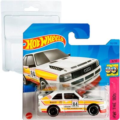 Hot Wheels 84 Audi Sport Quattro HW : The '80s 9/10 (152/250) HKJ66 Short Card Mattel 2023 + Blister & Card Protector Pack Friki Monkey Hot Wheels 84 Audi Sport Quattro HW : The '80s 9/10 (152/250) HKJ66 Short Card Mattel 2023 + Blister & Card Protector Pack Friki Monkey