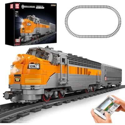 Mould King 12018 Technik Locomotive à vapeur, ensemble de 1 541 pièces avec lumières, cadeau pour adultes et passionnés de chemins de fer Mould King 12018 Technik Locomotive à vapeur, ensemble de 1 541 pièces avec lumières, cadeau pour adultes et passionnés de chemins de fer