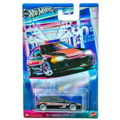 Hot Wheels 92 Honda Civic EG 90s Street Scene 5/5, échelle 1:64 Hot Wheels 92 Honda Civic EG 90s Street Scene 5/5, échelle 1:64