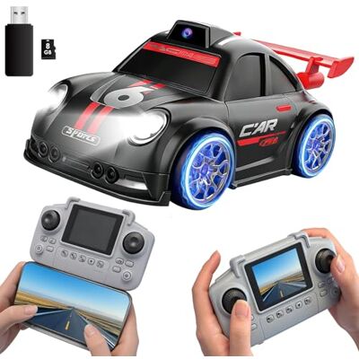 OBEST Voiture télécommandée avec caméra, écran de 2,4 pouces, voiture de course à induction, jouet de photographie RC avec lecteur de carte mémoire, mode suivi, démonstration automatique OBEST Voiture télécommandée avec caméra, écran de 2,4 pouces, voiture de course à induction, jouet de photographie RC avec lecteur de carte mémoire, mode suivi, démonstration automatique