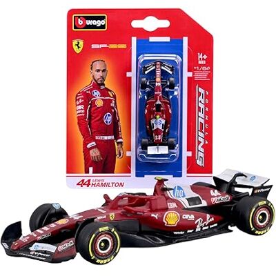 Bburago F1 Ferrari SF-25#44 Lewis Hamilton 2025, voiture miniature à l'échelle 1:64, réplique détaillée d'une monoplace de Formule 1, licence officielle Ferrari, blister de collection, 14+ Bburago F1 Ferrari SF-25#44 Lewis Hamilton 2025, voiture miniature à l'échelle 1:64, réplique détaillée d'une monoplace de Formule 1, licence officielle Ferrari, blister de collection, 14+