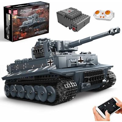Mould King 20014 Modèle de réservoir télécommandé, kit de char technique avec télécommande et application Dual Control, jouet de char comme cadeau/objets de collection (800 pièces) Mould King 20014 Modèle de réservoir télécommandé, kit de char technique avec télécommande et application Dual Control, jouet de char comme cadeau/objets de collection (800 pièces)