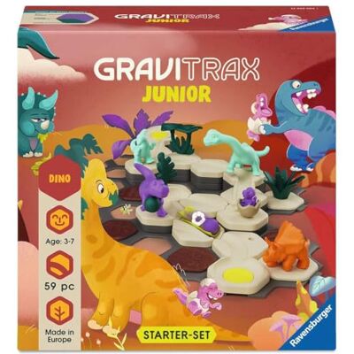 Ravensburger Kit de démarrage GraviTrax Junior S Dino 12020003 piste à bille à partir de 3 ans piste en marbre et jouet de construction pour enfants cadeau dinosaure pour garçons et filles Ravensburger Kit de démarrage GraviTrax Junior S Dino 12020003 piste à bille à partir de 3 ans piste en marbre et jouet de construction pour enfants cadeau dinosaure pour garçons et filles