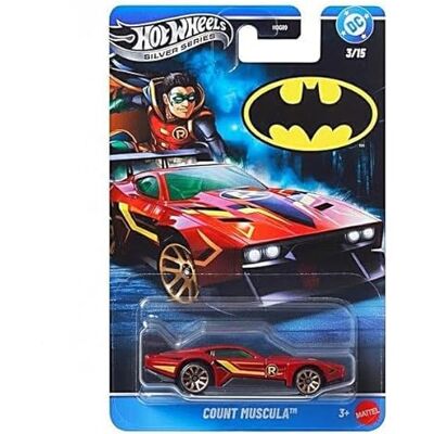 Hot Wheels Voiture de jouet, véhicule de moulage sous pression MUSCULE à l'échelle 1:64 sur le thème de Batman Hot Wheels Voiture de jouet, véhicule de moulage sous pression MUSCULE à l'échelle 1:64 sur le thème de Batman