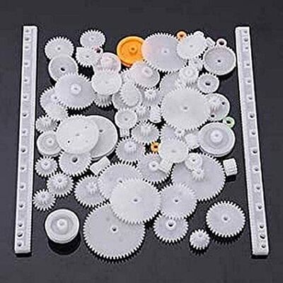 YUNIQUE GREEN-CLEAN-POWER Kit de 75 Pièces d'Engrenages et Poulies de Rechange Pour Robotique, Drones, Voitures RC Compatible avec Hélicoptère RC, 75 pièces, Plastique YUNIQUE GREEN-CLEAN-POWER Kit de 75 Pièces d'Engrenages et Poulies de Rechange Pour Robotique, Drones, Voitures RC Compatible avec Hélicoptère RC, 75 pièces, Plastique