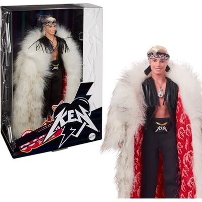 Barbie Le Film Poupée Articulée Ken en Tenue Rocker Rebelle, avec Grand Manteau, Gilet À Franges Noir Et Bandana, Socle Inclus, À Collectionner, Jouet Enfant, A Partir De 3 Ans, HRF31 Barbie Le Film Poupée Articulée Ken en Tenue Rocker Rebelle, avec Grand Manteau, Gilet À Franges Noir Et Bandana, Socle Inclus, À Collectionner, Jouet Enfant, A Partir De 3 Ans, HRF31