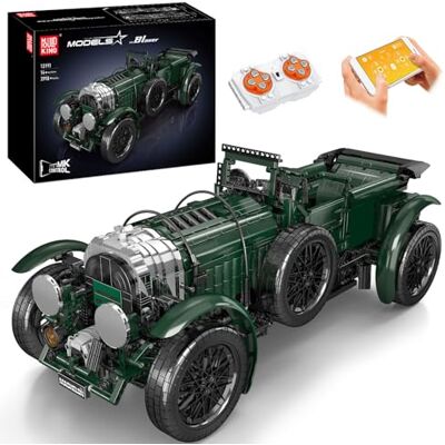 Mould King 13191 MOC Technik RC Kit de blocs de construction de voiture vintage britannique, technologie des années 1930, kit de bloc de serrage automatique, contrôle par application, voiture vintage Mould King 13191 MOC Technik RC Kit de blocs de construction de voiture vintage britannique, technologie des années 1930, kit de bloc de serrage automatique, contrôle par application, voiture vintage