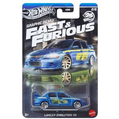 Hot Wheels FAST AND FURIOUS Graphic Remix Auto LANCER EVOLUTION VII Maquette Die Cast Scala 1:64 longueur 7cm JBY47 Hot Wheels FAST AND FURIOUS Graphic Remix Auto LANCER EVOLUTION VII Maquette Die Cast Scala 1:64 longueur 7cm JBY47