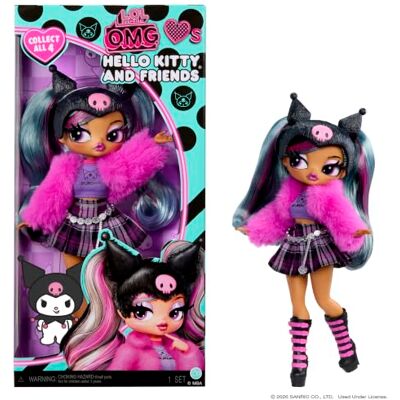 L.O.L. Surprise! O.M.G. Hello Kitty and Friends Kuromi, poupée articulée L.O.L. Surprise! O.M.G. Hello Kitty and Friends Kuromi, poupée articulée