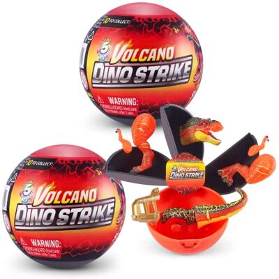 5 Surprise 77239 Dino Strike Volcano Series 4 (lot de 2) Capsule mystère dinosaure à collectionner 5 Surprise 77239 Dino Strike Volcano Series 4 (lot de 2) Capsule mystère dinosaure à collectionner