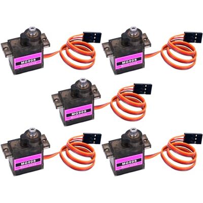 VUNIVERSUM 5 pièces Premium Mini Servo MG90S 100% engrenages métal avec connecteur JR 25 cm câble 22 AWG pour RC Copter Drone DIY Hélicoptère VUNIVERSUM 5 pièces Premium Mini Servo MG90S 100% engrenages métal avec connecteur JR 25 cm câble 22 AWG pour RC Copter Drone DIY Hélicoptère