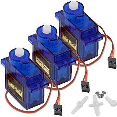 AZDelivery 3 x Micro Servo Motor compatibles avec SG90 9G pour RC Robot Hélicoptère/Avion Compatible avec Arduino et Raspberry Pi Incluant un E-Book! AZDelivery 3 x Micro Servo Motor compatibles avec SG90 9G pour RC Robot Hélicoptère/Avion Compatible avec Arduino et Raspberry Pi Incluant un E-Book!