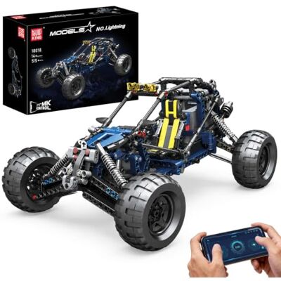 Mould King Véhicule tout-terrain technique 18018 Contrôlé par application Buggy tout-terrain avec moteurs, voiture jouet RC pour adultes (532 pièces) Mould King Véhicule tout-terrain technique 18018 Contrôlé par application Buggy tout-terrain avec moteurs, voiture jouet RC pour adultes (532 pièces)