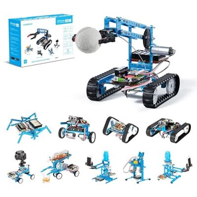 Makeblock mBot Ultimate Robot Programmable à Construire 10 en 1, Jouet STEM, 160+ pièces et Modules Mécaniques, Carte mère MegaPi, Robot Télécommandé Compatible avec Programmation Arduino et Scratch Makeblock mBot Ultimate Robot Programmable à Construire 10 en 1, Jouet STEM, 160+ pièces et Modules Mécaniques, Carte mère MegaPi, Robot Télécommandé Compatible avec Programmation Arduino et Scratch