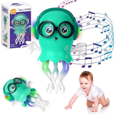 Corpower Jouet magique de poulpe dansant, nouveau jouet en forme de méduse avec lumières LED & musique, oscillant automatique, cadeau pour enfants et filles Corpower Jouet magique de poulpe dansant, nouveau jouet en forme de méduse avec lumières LED & musique, oscillant automatique, cadeau pour enfants et filles