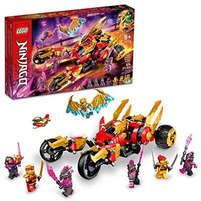 Lego NINJAGO 71773 Voiture multi-terrain Kai Raider Golden Dragon Raider avec figurines Kai et Zane, ensemble de construction pour enfants à partir de 8 ans Lego NINJAGO 71773 Voiture multi-terrain Kai Raider Golden Dragon Raider avec figurines Kai et Zane, ensemble de construction pour enfants à partir de 8 ans