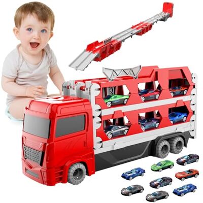 TEGOVE Transport Truck Voiture jouet pour garçons de 3, 4, 5, 6 ans, jouet de voiture, 165 cm et camion de course pliable avec 9 jouets de voiture, jouet de transport, cadeaux pour enfants pour TEGOVE Transport Truck Voiture jouet pour garçons de 3, 4, 5, 6 ans, jouet de voiture, 165 cm et camion de course pliable avec 9 jouets de voiture, jouet de transport, cadeaux pour enfants pour
