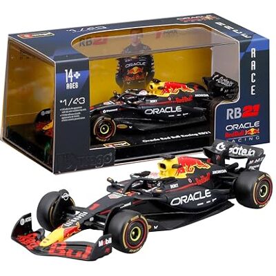 Bburago Red Bull Racing RB21 2025#1 Max Verstappen, voiture Diecast à l'échelle 1:43 avec vitrine d'exposition, réplique officielle, socle inclus, licence officielle, 14+ Bburago Red Bull Racing RB21 2025#1 Max Verstappen, voiture Diecast à l'échelle 1:43 avec vitrine d'exposition, réplique officielle, socle inclus, licence officielle, 14+