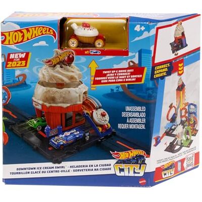 Hot Wheels City Coffret Ville Course Glacée 1 Voiture, Structure de Jeu à connecter à d’Autres Coffrets, Jouet Enfant, Dès 4 Ans, HKX38 Hot Wheels City Coffret Ville Course Glacée 1 Voiture, Structure de Jeu à connecter à d’Autres Coffrets, Jouet Enfant, Dès 4 Ans, HKX38