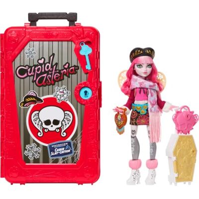 Monster Cable Skulltimate Secrets Cupid Asteria Poupée et accessoires Destination : Cabin Slay-Cation avec valise et plus de 19 surprises comme des vêtements Monster Cable Skulltimate Secrets Cupid Asteria Poupée et accessoires Destination : Cabin Slay-Cation avec valise et plus de 19 surprises comme des vêtements
