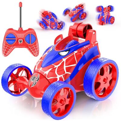 Buoeuik Spider Voiture télécommandée pour enfants à partir de 3, 4, 5, 6 ans, mini voiture de cascade radiocommandée, jouet avec télécommande, cadeau d'anniversaire, pour enfants garçons et filles Buoeuik Spider Voiture télécommandée pour enfants à partir de 3, 4, 5, 6 ans, mini voiture de cascade radiocommandée, jouet avec télécommande, cadeau d'anniversaire, pour enfants garçons et filles
