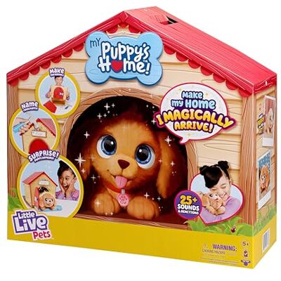 Little Live Pets My Puppy's Home – Jouet interactif pour chien avec maison de construction pour chien, jouet en peluche avec plus de 25 sons pour les enfants à partir de 5 ans Little Live Pets My Puppy's Home – Jouet interactif pour chien avec maison de construction pour chien, jouet en peluche avec plus de 25 sons pour les enfants à partir de 5 ans