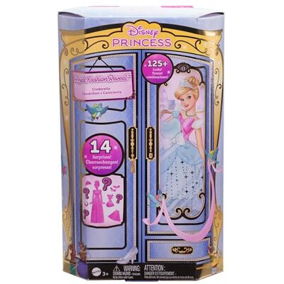 Mattel Disney Princess Toys Poupée Cendrillon et amie avec 12 accessoires surprise inspirés du film Disney, cadeaux pour enfants, JCR96 Mattel Disney Princess Toys Poupée Cendrillon et amie avec 12 accessoires surprise inspirés du film Disney, cadeaux pour enfants, JCR96