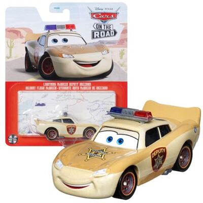 Mattel Voiture de Casting Disney, style de course, échelle 1:55, type : Lightning Deputy Mattel Voiture de Casting Disney, style de course, échelle 1:55, type : Lightning Deputy
