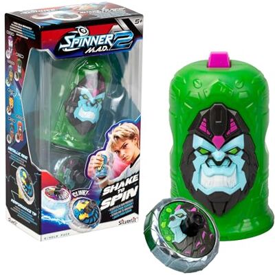 Bizak Spinner Mad 2 Shake 62006323-4 Toupie individuelle avec mécanisme avancé, jouet de combat pour garçons et filles à partir de 5 ans, 6 styles différents à collectionner Bizak Spinner Mad 2 Shake 62006323-4 Toupie individuelle avec mécanisme avancé, jouet de combat pour garçons et filles à partir de 5 ans, 6 styles différents à collectionner