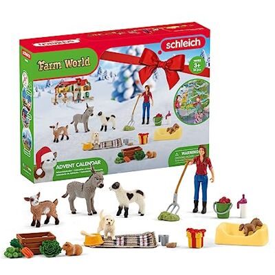 Schleich 98983 Calendrier de l'avent Farm World 2023, dès 3 ans, FARM WORLD coffret, 24 pièces Schleich 98983 Calendrier de l'avent Farm World 2023, dès 3 ans, FARM WORLD coffret, 24 pièces
