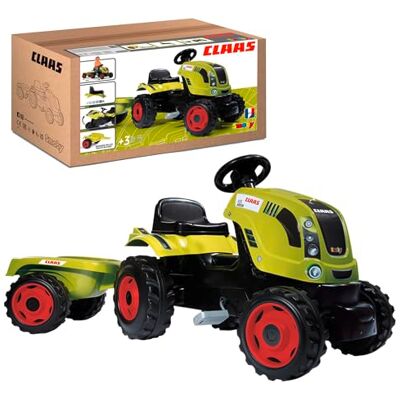 Smoby Tracteur a pédales Farmer XL + Remorque CLAAS Siege ajustable Capot ouvrant Vert Smoby Tracteur a pédales Farmer XL + Remorque CLAAS Siege ajustable Capot ouvrant Vert
