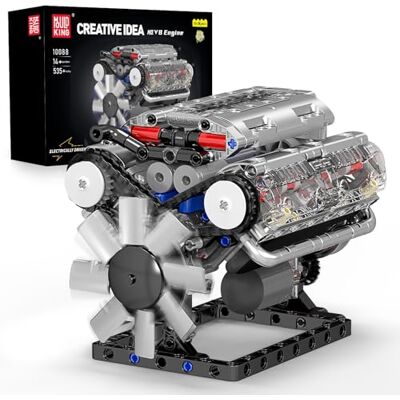Mould King 10088 Technik V8 Motor Briques de Construction Jouet 535 pièces APP Engine Kit de Construction Cadeau pour garçons et Filles Mould King 10088 Technik V8 Motor Briques de Construction Jouet 535 pièces APP Engine Kit de Construction Cadeau pour garçons et Filles