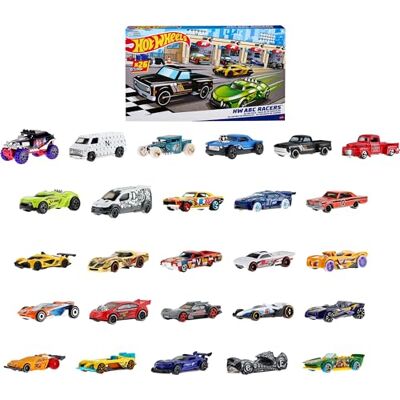 Hot Wheels ABC Racers, 26 voitures à l'échelle 1:64 avec lettres de l'alphabet, apprendre à épeler et lire avec Toy Cars, HKL76 Hot Wheels ABC Racers, 26 voitures à l'échelle 1:64 avec lettres de l'alphabet, apprendre à épeler et lire avec Toy Cars, HKL76