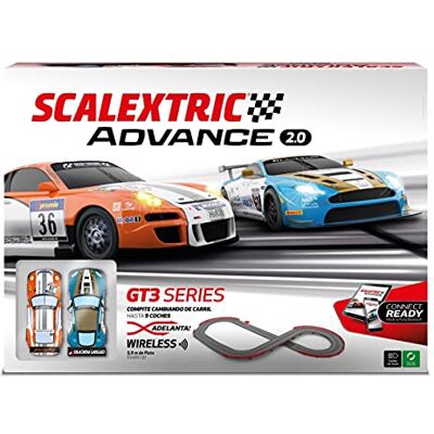 Scalextric Circuit ADVANCE Piste de course complète 2 voitures et 2 télécommandes 1:32 (GT3 Series) Scalextric Circuit ADVANCE Piste de course complète 2 voitures et 2 télécommandes 1:32 (GT3 Series)