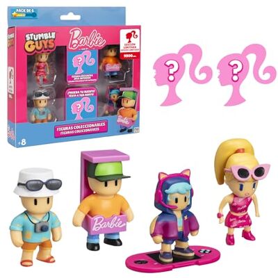 Figurine d'action Barbie Stumble Guys - Ensemble Deluxe 6 unités Figurine d'action Barbie Stumble Guys - Ensemble Deluxe 6 unités