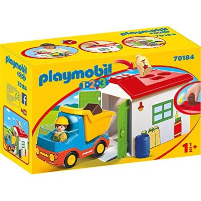 Playmobil 1.2.3 70184 Ouvrier avec Camion et Garage avec Un Personnage, Un Camion, Un Garage et des Accessoires Mes Premiers Apprendre en s'amusant pour Les Tout-Petits 18-36 Mois Playmobil 1.2.3 70184 Ouvrier avec Camion et Garage avec Un Personnage, Un Camion, Un Garage et des Accessoires Mes Premiers Apprendre en s'amusant pour Les Tout-Petits 18-36 Mois