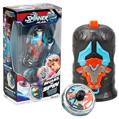 Bizak Spinner Mad 2 Shake 62006323-6 Toupie individuelle avec mécanisme avancé, Dark Bull, jouet de combat pour garçons et filles à partir de 5 ans, 6 styles différents à collectionner Bizak Spinner Mad 2 Shake 62006323-6 Toupie individuelle avec mécanisme avancé, Dark Bull, jouet de combat pour garçons et filles à partir de 5 ans, 6 styles différents à collectionner