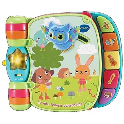 VTech Mon premier livre interactif – Les mies conserver des chansons, livre interactif pour bébés avec animaux en soulagement, 6 chansons pour enfants, langue italienne, piles incluses, 6 – 36 mois VTech Mon premier livre interactif – Les mies conserver des chansons, livre interactif pour bébés avec animaux en soulagement, 6 chansons pour enfants, langue italienne, piles incluses, 6 – 36 mois
